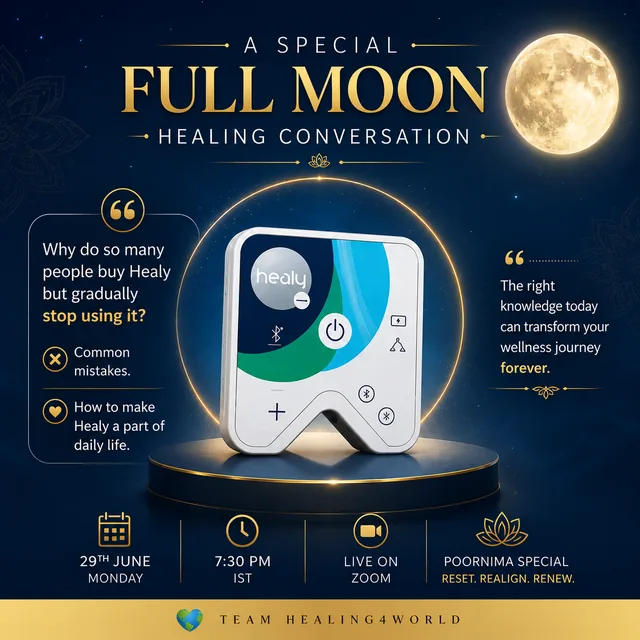 Poster: Full Moon conversation on why people stop using Healy and how to make it part of daily life, 29 June 2026
